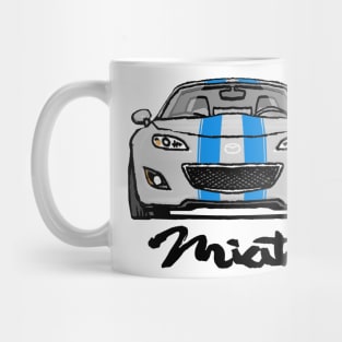 MX5 NC2 White w/ Blue Stripes Mug